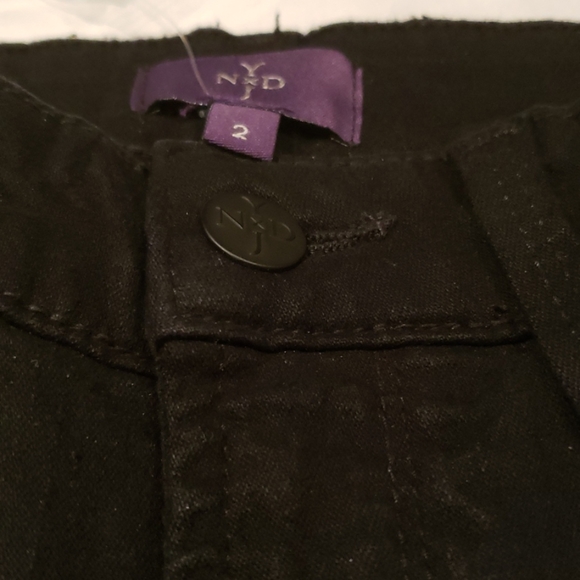 NYDJ New TUXEDO Jewel Stud Embellished Seam Skinny Jeans Jeggings BLACK Women's - Picture 9 of 16